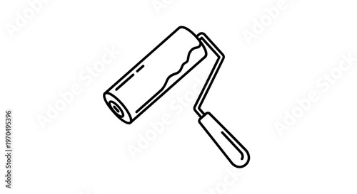 Paint roller with handle tool.