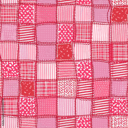 Background Distressed Pink Patchwork