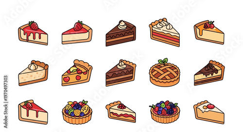 Assorted Slices of Cake Desserts.