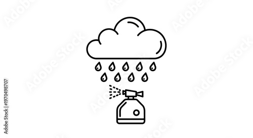 Rain Cloud Water Sprinkler System.