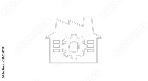 House with gear icon inside.