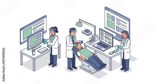 Medical team operating on patient.