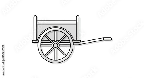 Vintage wooden wheel cart vehicle.