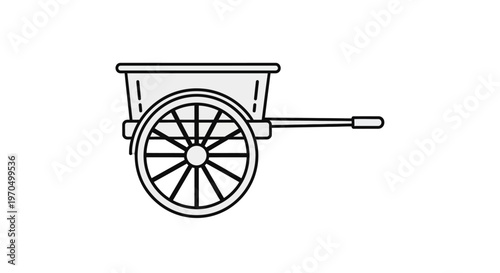 Vintage Wheelbarrow with Single Wheel.