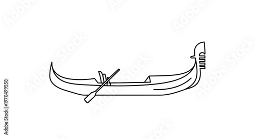 Traditional Venetian Gondola Oar Lock.