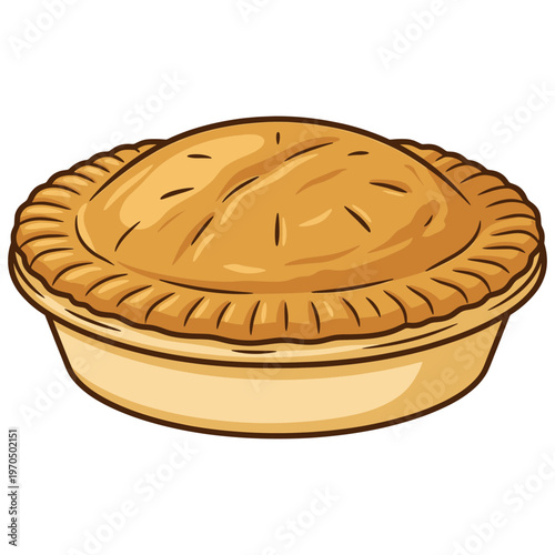 A delicious pie with a golden crust, perfect for any occasion. This image shows a beautifully baked pie