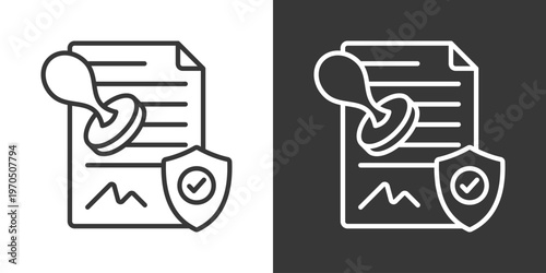 Customs Check Icon Set Vector Collection Isolated In Black And White