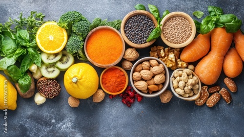 Wallpaper Mural Assortment of Nutritious Ingredients for a Balanced Diet and Healthy Living Torontodigital.ca