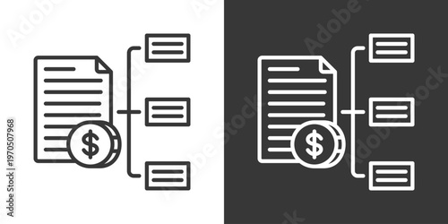 Tariff System Icon Set Vector Collection Isolated In Black And White