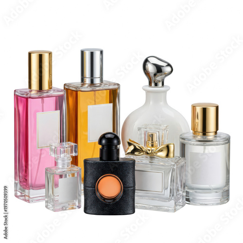 Collection of Elegant Luxury Perfume Bottles in Various Designs