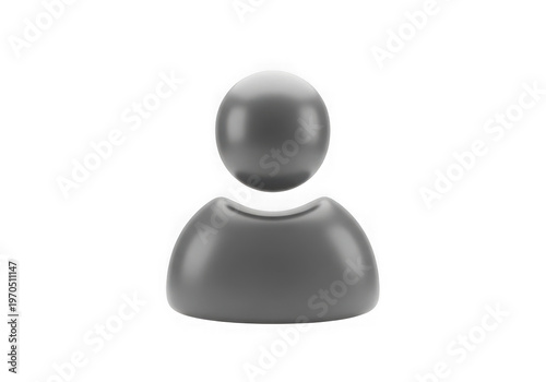 A sleek and minimalistic geometric figure resembling a head and shoulders silhouette