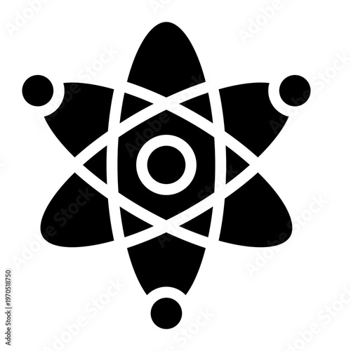 Nuclear power  icon glyph style vector graphic illustration. Suitable for website design, app, template.