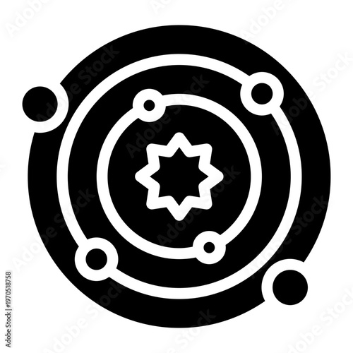 Galaxy  icon glyph style vector graphic illustration. Suitable for website design, app, template.