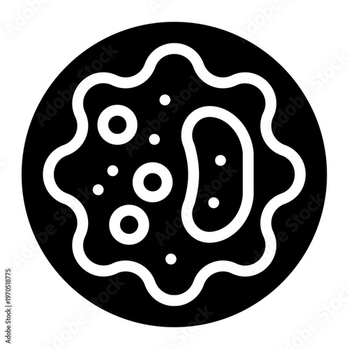 Petri cup icon glyph style vector graphic illustration. Suitable for website design, app, template.