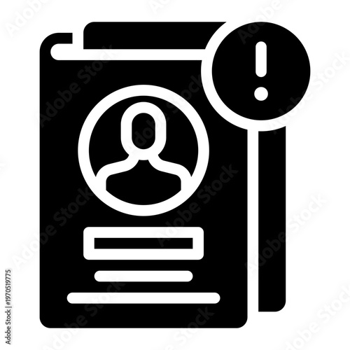 criminal record glyph icon