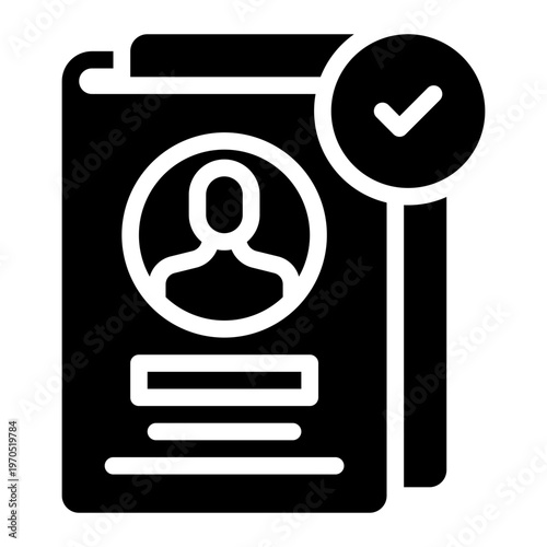 criminal record glyph icon