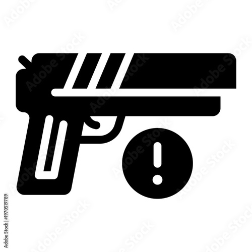 gun glyph icon
