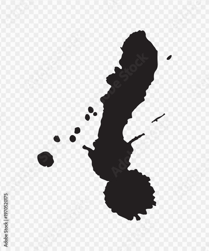 Vector black ink brush blots, grunge design element, mud banner, watercolor design, dirty texture. Isolated brush strokes on transparent background