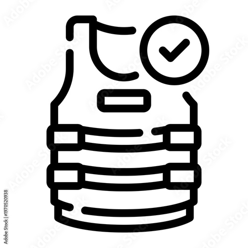 bulletproof line icon