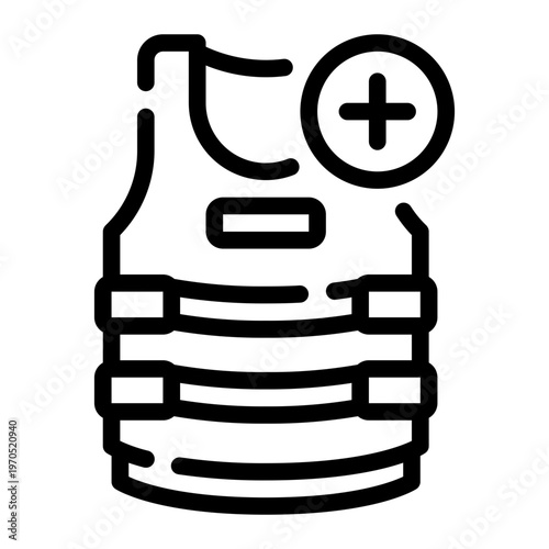 bulletproof line icon