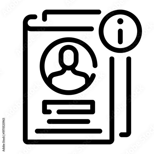 criminal record line icon