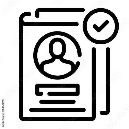 criminal record line icon