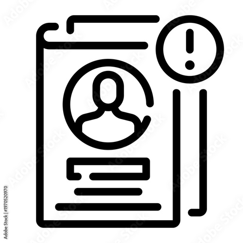 criminal record line icon