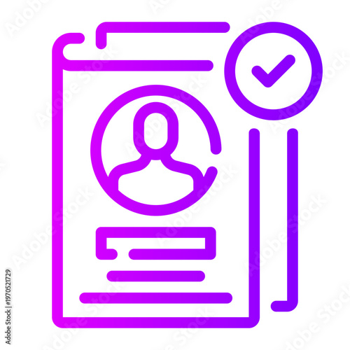 criminal record gradient icon