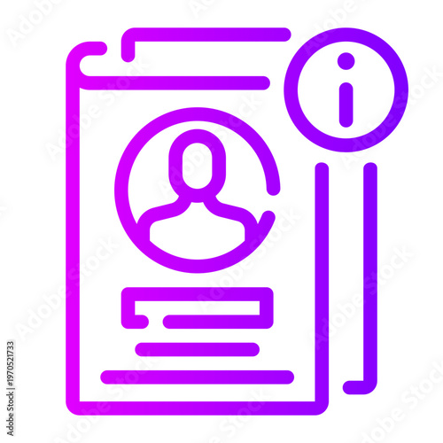 criminal record gradient icon