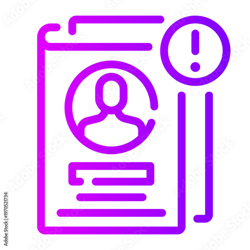 criminal record gradient icon