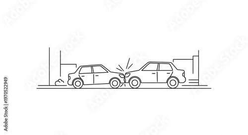 Cars crash accident collision damage.