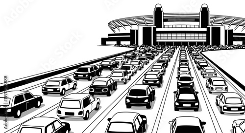 Cars on a busy highway road.