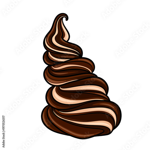 Swirled Dessert: A close-up studio shot presents a delicious swirl of a sweet food, crafted to entice the eyes and tantalize the taste buds.