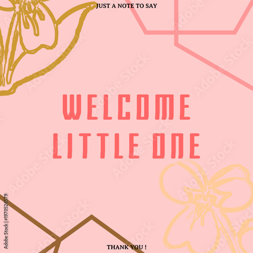 elegant baby shower card for welcoming a new bundle