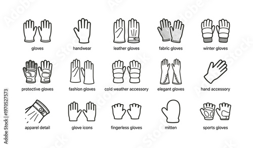 Collection of various glove styles: winter, leather, fashion, mittens, fingerless options