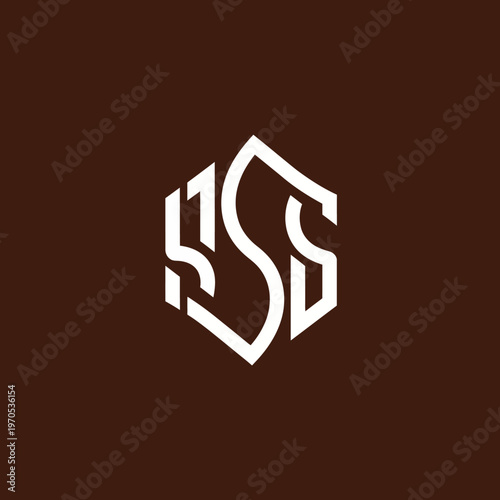 Geometric Monogram Logo Design Featuring Intertwined Letters SSS.