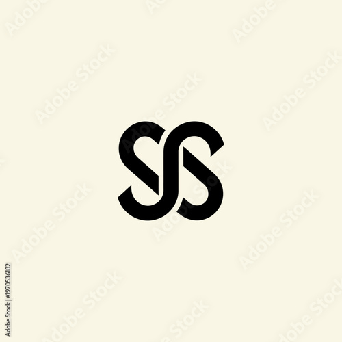 Interlocking Double S Monogram Logo Design.