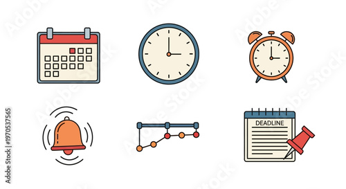 Collection of Time Management Icons.