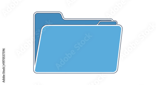 Blue File Folder Office Organization.