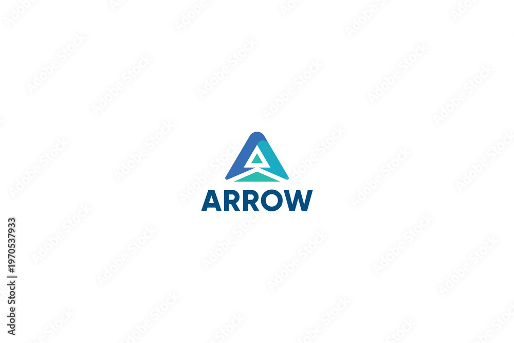 Fototapeta premium Letter A modern arrow speed technology logo