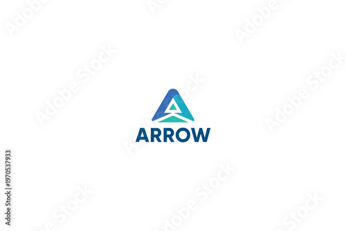 Letter A modern arrow speed technology logo