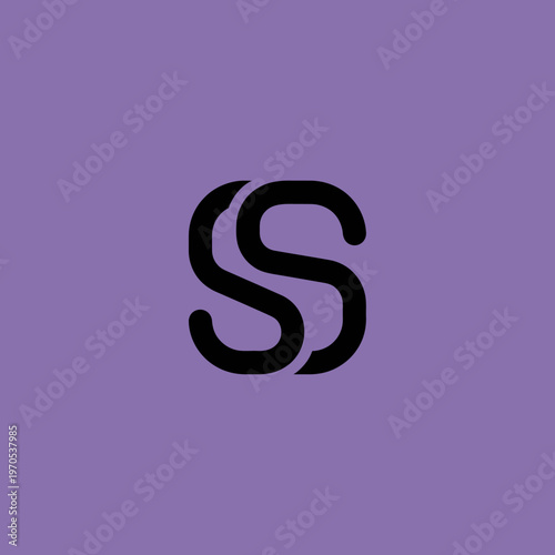 Stylized Double S Letter Logo Design.