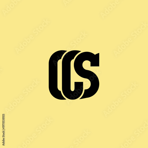 Bold Black CCS Monogram on Yellow Background.