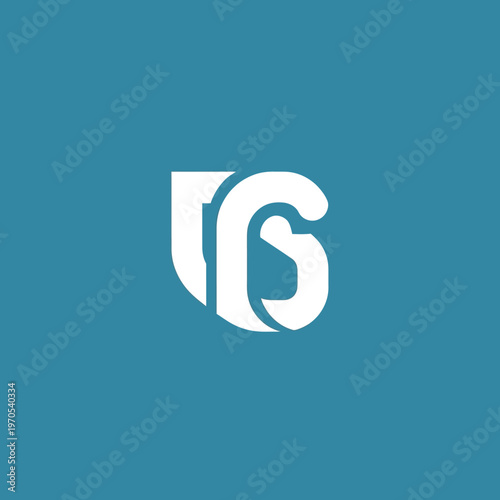 Modern Abstract Logo Design Featuring Intertwined Letters RS.