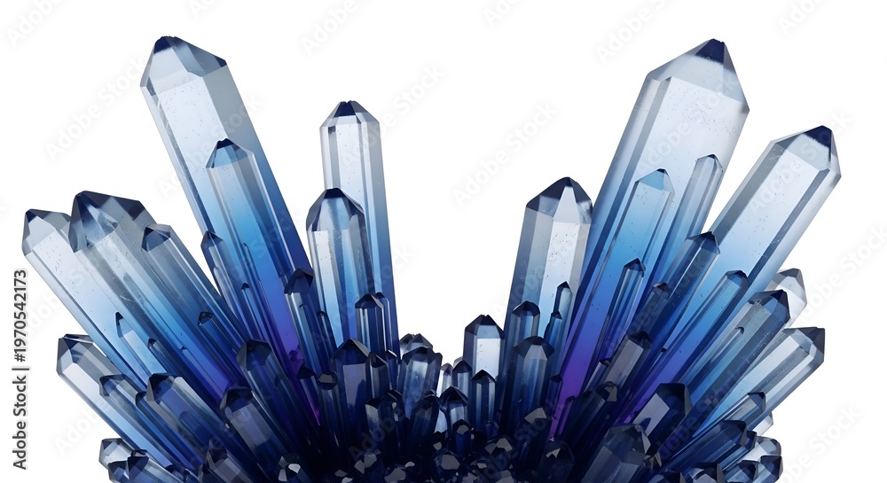 Obraz premium Abstract Blue Crystal Cluster