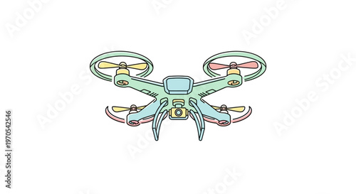 Drone Aerial Vehicle Quadcopter Robot.