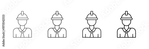 Manager Supervision Icons Vector Set In Different Stroke Line Style
