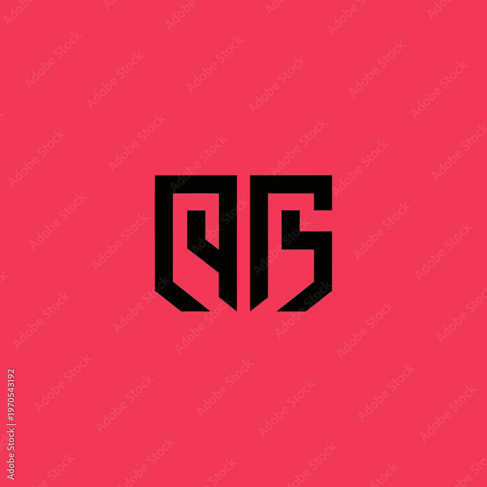 Obraz premium Modern Geometric Logo Design Featuring Interlocking Letters.