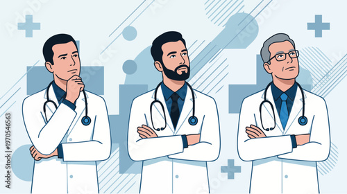 Doctors Analyzing Patient Cases in a Modern Clinic Environment