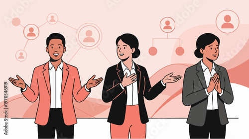 Professional Speakers Sharing Insights in a Collaborative Environment